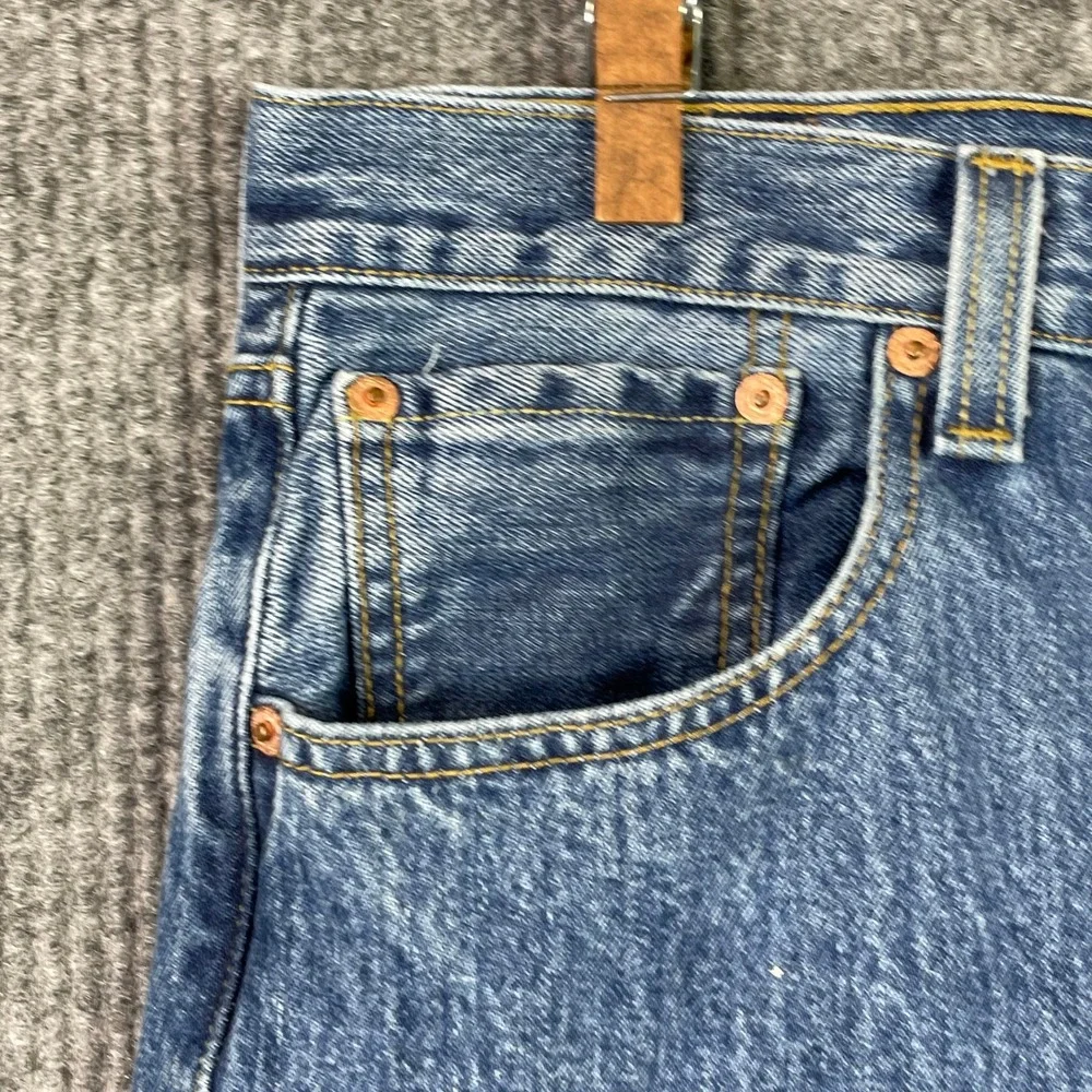 Levi's 501 Straight Leg Jeans Mens 34x29 Blue Medium Wash Button Fly Denim Pants